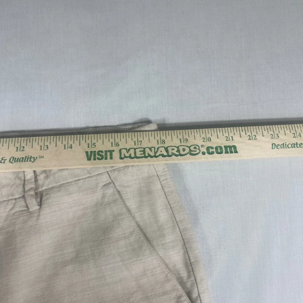 St Johns Bay Mens Chino Pants 36x34 Beige Slub Textured 100% Cotton Classic Fit